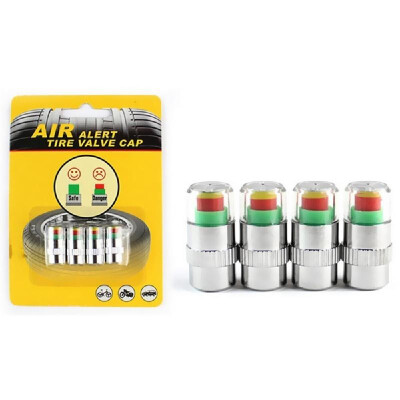 

Tire Pressure Warning Cap Tire-pressure Monitor Hood Car-tire Valve Caps 4pcs