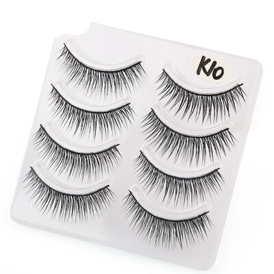 

〖Follure〗4Pair Luxury 3D False Lashes Fluffy Strip Eyelashes Long Natural Party