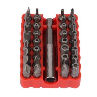 

Greensen 33 in 1 Hollow Screwdriver Bit Kit Hex Cross Star Screw Bits Extension Rod