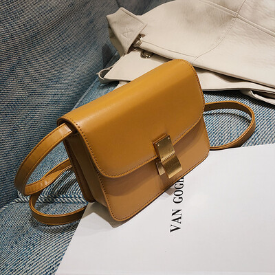 

Texture bag female 2019 new Korean fashion casual wild retro temperament shoulder slung tofu small square bag