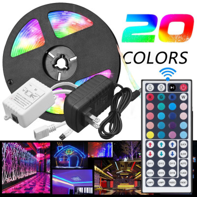

〖Follure〗5M RGB 5050 Waterproof LED Strip light SMD 44 Key Remote 12V