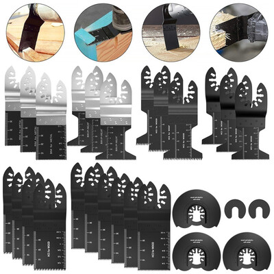 

27pcs Wood Mix Saw Blades Oscillating Carbon Steel Cutter for Fein Dremel Oscillating Multimaster Multi Tool