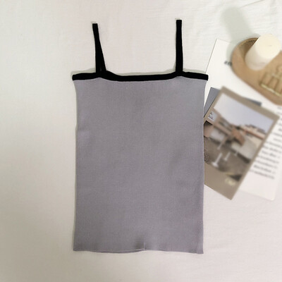

Women Fashion Concise All-match Sexy Slim Fit Solid Color Personality Camisole Top