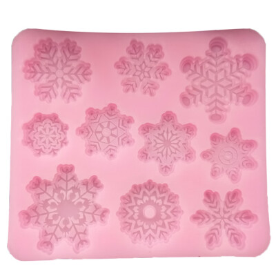 

Christmas Day 10 Hole Snowflake Shape Silicone Baking Cake Decoration Mold