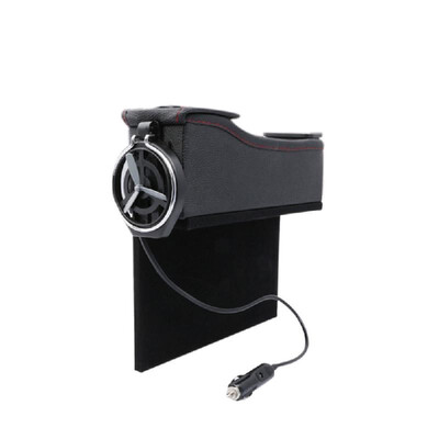

Double USB Port Multifunction Leather Catcher Box Car Seat Cup Coil Pocket Storage Organizer
