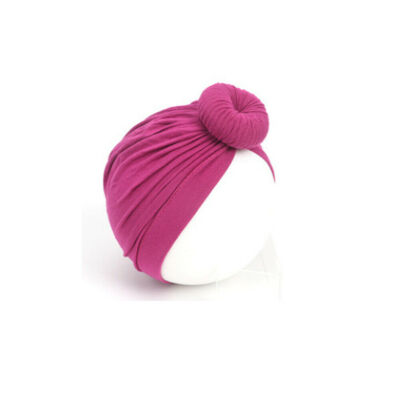 

Baby Toddler Knot Turban Head Wrap Hat Cotton Stretch India Ear Cap Winter Warm