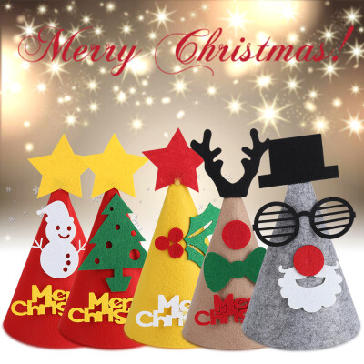 

Cute Unisex Non-woven Christmas Hat Adult Children Cap Festival Party DecorationChristmas DecorChristmas Decoration Hat