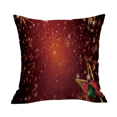 

Tailored Happy Christmas Pillow Cases Linen Sofa Cushion Cover Home Decor Pillow Core
