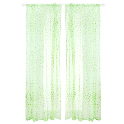 

Flowers Print Sheer Voile Tulle Drapes Living Room Bedroom Windows Curtains