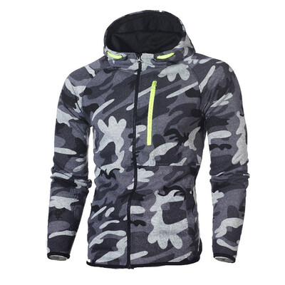 

Toponeto Fashion Mens To Keep Warm Zipper Winter Camouflage Sweatshirt Top