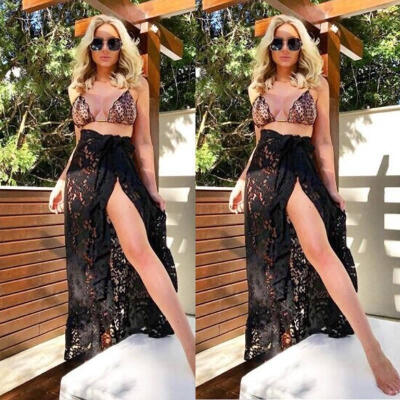 

Women Bikini Cover Up Swimwear Sheer Beach Maxi Wrap Skirt Sarong Pareo Dress