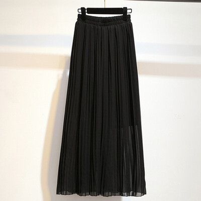 

new PANT WOMEN GIRL solid color pleated wide leg female summer high waist chiffon long students Korean fashion casual pants
