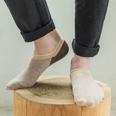 

EBUFANG 5 pairs adult male socks summer thin section color matching invisible boat socks 10307