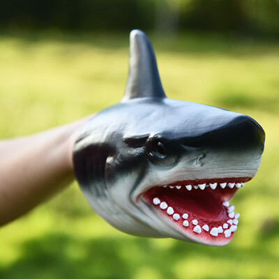 

Gobestart Animal Hand Puppets Role Play Realistic Animal Head Gloves Soft Toy for Children