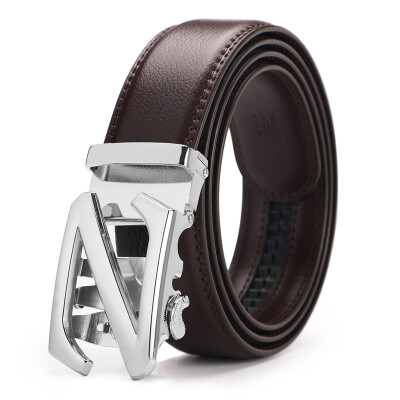 

top quality brown belt Cowskin be luxury mens genuine leather belts men automatic alloy buckle better gifts business choice