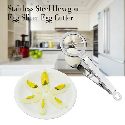 

Egg Slicer Egg Cutter Stainless Steel Hexagon Food Egg Slicer Mushroom Slicer