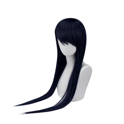 

〖Follure〗Fashion Women Long Straight Hair Cosplay Costume Party Natural Dark Blue Wigs