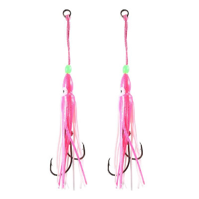 

2PCS Fishing Soft Lures Octopus Squid Skirt Soft Baits with Hooks