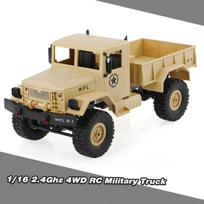 

Amazing rc car WPL B-1 116 24G 4WD Off-Road RC Military Truck Rock Crawler Army Car