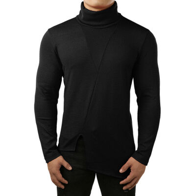 

Men Thermal High Collar Turtleneck Pullover Long Sleeve Sweater Stretch Shirt