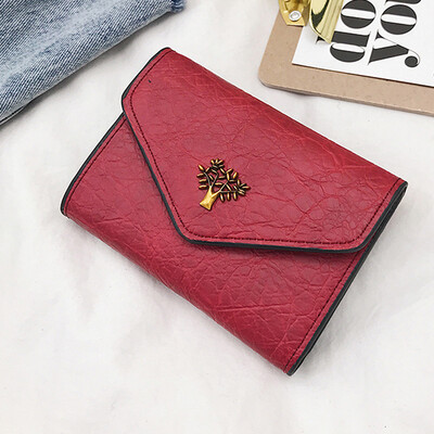 

Small-wallet short2019 simple Korean tide new multi-function three-fold buckle thin change clip