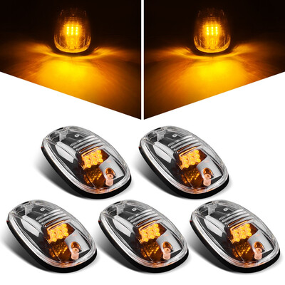 

Clear 5Pcs LED Cab Roof Running Marker Lights with Gasket for 2003-2018 Dodge Ram 1500 2500 3500 4500 5500 Pickup Truck
