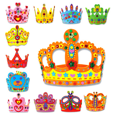 

3D EVA Handmade Crown Craft Gifts Kits Birthday Crown DIY Hat Craft Toy