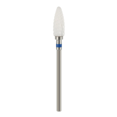 

Medium Ceramic Flame Bit 332 White Nail Drill Bit for Nail Art Machine Cuspidal Grinding Stone Head for Dead Skin Nail File Cer