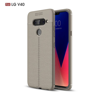 

Goowiiz Phone Case For LG V40 Fashion Leather PU Pattern TPU Soft Silicone Prevent falling
