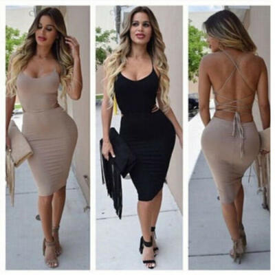 

Women Sexy Casual Summer Mini Dress Cocktail Party Evening Bodycon Sleeveless US