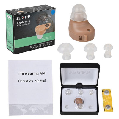 

JECPP Hearing Aids Sound Amplifier Battery Powered In Ear Hearing Enhancement Device with Storage Case for Adults & Seniors