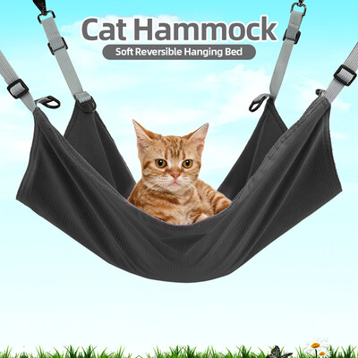 

Cat Hammock Soft Reversible Hanging Bed Waterproof Nylon Hammock Mat for Kitten Cats Pets