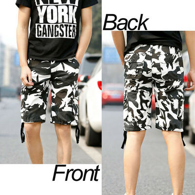 

Mens Summer Shorts Sports Work Casual Army Combat Cargo Short Pants Trousers