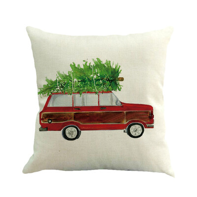 

〖Follure〗Christmas Cotton Linen Sofa Car Home Waist Cushion Cover Throw Pillow Case A