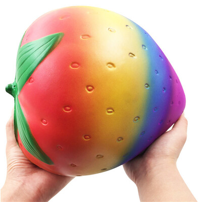 

Gotoamei Jumbo Super Giant Soft Rainbow Strawberry Slow Rising Squeeze Toy