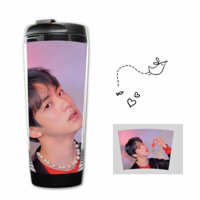 

Kunandroc KPOP BTS Bangtan Boys Map of The Soul Persona Stainless Steel Water Drinking Bottle Curve Cup 12oz