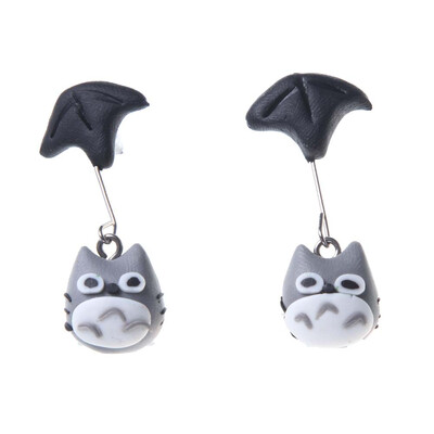 

Animal Handmade Polymer Clay 3D My Neighbor Totoro Earrings for Women Cute Cartoon Stud Earring