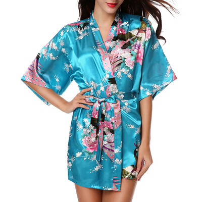 

Sexy Women Silk Satin Kimono Robe Bathrobe Nightgown Loungewear