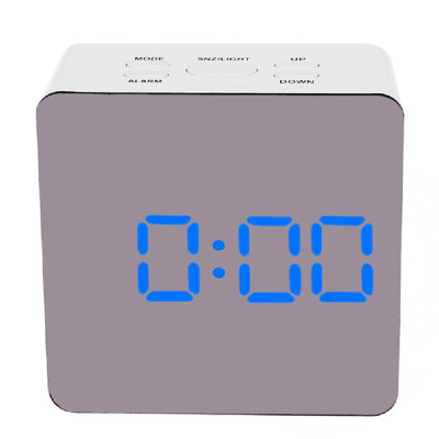 

Multifunctional Plastic Mirror LED Night Light Thermometer Digital Wall Clock Lamp Alarm Clock
