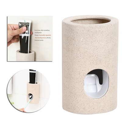

Automatic Toothpaste Squeezer Dispenser Toothbrush Helder Cleaning Wheat Straw