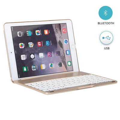 

7 Color Backlit Bluetooth Keyboard Case Cover For iPad Air 2iPad6