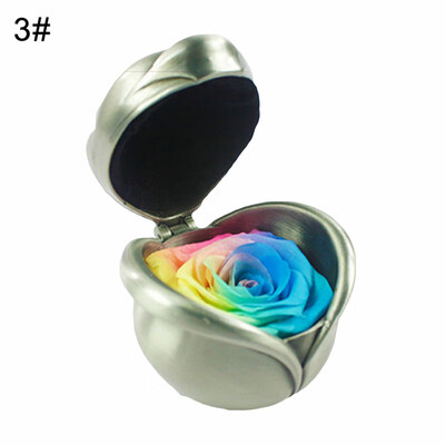 

Handmade Preserved Rose Bud Flower Jewelry Box Mother Wedding Valentine Day Gift
