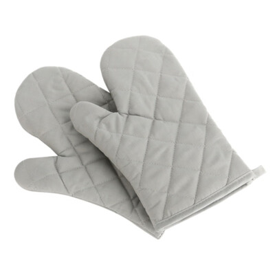 

11-Inch Cross Woven Polyester Cotton Lining Oven Mitts Kitchen Cooking Baking Gloves Heat Resistant Non-Slip Grip Pot Holders