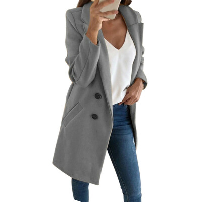 

Womens Long Sleeve Casual Slim Business Blazer Suit Coat Jacket Lapel Outwear