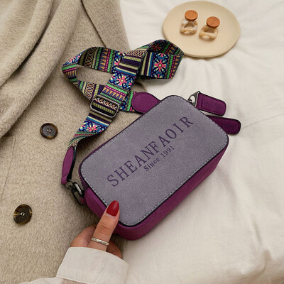 

New package 2019 new Korean version of single shoulder bag fashion simple broadband small square bag oblique satchel bag