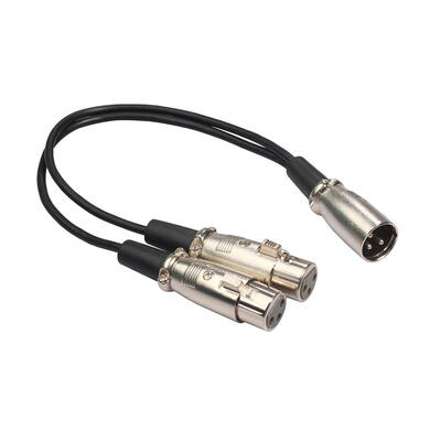 

30cm 3Pin XLR 1 Male to 2 Female Audio Cable Microphone Y Splitter Cord