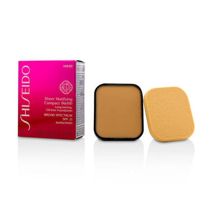 

SHISEIDO - Sheer Matifying Compact Oil Free SPF21 Refill - WB60 Natural Deep Warm Beige 98g034oz
