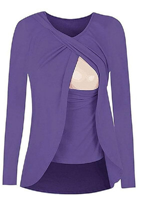 

Comfy Pure Color Leisure Style Cotton T-shirt