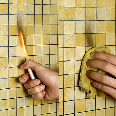 

Siaonvr Bathroom Kitchen Waterproof Self-adhesive Stickers Mosaic Tile Sticker