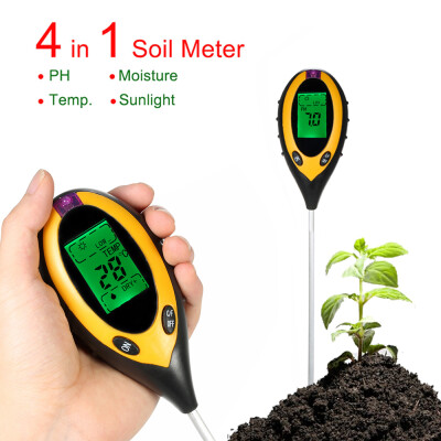 

Professional 4 in 1 LCD Temperature Sunlight Moisture PH Garden Soil Tester